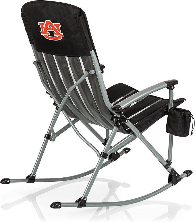 Picnic TIME NCAA Unisex-Adult NCAA Outdoor Rocking Camp Chair, XL Heavy Duty Camping Chair for Adults