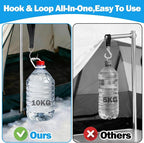 14PCS Ice Fishing Shelter Tent Hooks with Storage Box,Heavy Duty Ice Fishing Accessories and Equipment Gifts Must Haves for House Outdoor Camping Hunting