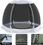 Alvantor Pop Up Screen House Gazebo with Mosquito Netting, Instant UV Resistant Sun Shelter for Patio & Backyard, Portable Canopy Tent for 2-10 Person