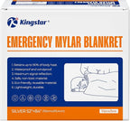Emergency Blanket for Camping & Survival 30 Packs, 84" L x 52" W, Professional Grade Reusable Space Blanket, Provides Thermal Protection for Hunters, Hikers & Preppers in Snow and Cold Weather