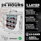SHITI Coolers Cooler for Camping, Travel, Beach, Soft Lunch Box for Food, Drinks & Ice, Portable, Waterproof 24 Hr Insulated Bag with Shoulder Straps, Customizable