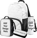 Custom Backpack and Lunch Box Set Personalized Bookbag Lightweight Portable Kids Bookbag and Lunch Box Set Boys 4 in 1 School Bag for Boys 10-12 Travel Outdoor Daypack