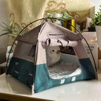 Mini Tent,Model Tent Decoration with Chair,1:12 Miniature Doll Camping Model Tents Movable Decorative Scene Accessories Photography Props Miniature Model Tent for Tiny Pets (Gray)