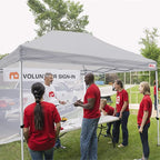 MASTERCANOPY Heavy Duty Pop-up Canopy Tent with Sidewalls (10x15,Gray)
