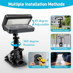 Clip On Solar Motion Lights Outdoor, Motion Sensor Outdoor Lights with 92 LEDs, 360°Rotatable Adjustable Solar Fence Lights (600 LM,6000 K), Waterproof Security Light for Deck,Gutter,Camping (4 Pack)