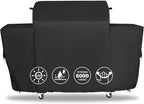 QuliMetal Grill Cover for Traeger Woodridge Pro & Elite - 600D Heavy Duty Waterproof TFB97JLH TFC97XLH BBQ Grill Cover for Traeger Grills BAC776 Full-Length All Weather Grill Cover Accessory