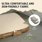 Self-Inflating Camping Sleeping Pad – 4" Wandermate Memory Foam Air Mattress for Backpacking, Car Camping & Tents, Compact and Durable