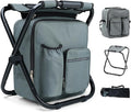 Portable Backpack Stool Cooler Chair for Adults Heavy Duty 350lbs, Lightweight Folding Detachable Large Camping Seat Backpack Cooler Chair for Fishing Hunting Travel
