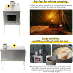 foldable titanium wood-burning stove WintourULtai0.5mmlightweight compact durable portable folding wood burning outdoor camping hiking bushcraft ultralight cooking heatingfirewood stove