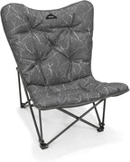 KingCamp Folding Comfy Butterfly Chair Oversized Padded Camping Chairs for Adults Comfortable Camp Chair 300lbs Heavy Duty with High Back for Outdoor Lawn Patio Bedroom Living Room Dorm