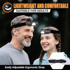 Headlamp Rechargeable, 2000 Lumen Super Bright LED Head Lamps with Red Light, IP67 Waterproof Rechargeable Headlight with 10 Modes, 2600 mAh Battery Powered Head Lights for Adults Outdoor Camping