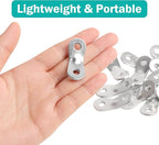 uxcell 12PCS Aluminum Alloy Guyline Rope Tensioner, Adjustable Cord Adjuster Tent Tensioners for Camping Accessories, Guy Line Adjusters Wind Rope Buckle for Outdoor Hiking Silver Tone