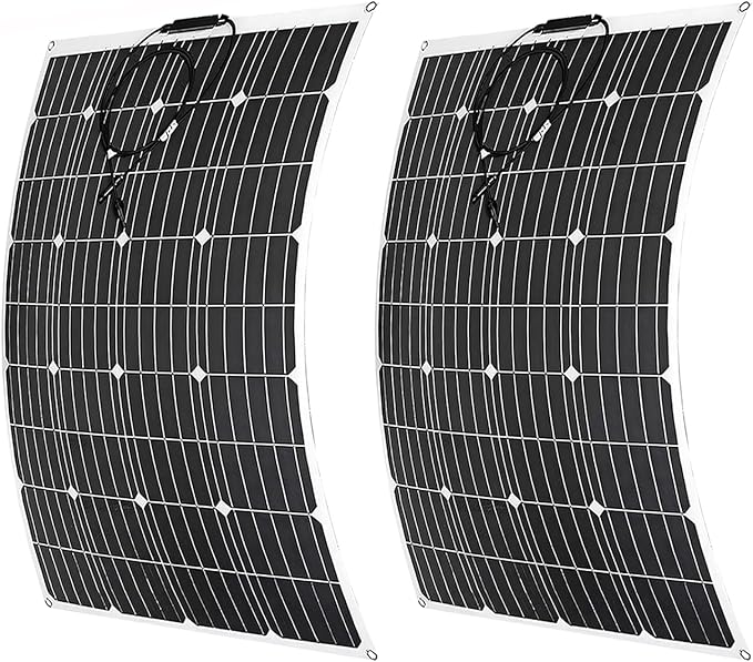 800 Watt Flexible Solar Panel for RV, 2 × 400 Watt 12 Volt Solar Power Panel Kit Photovoltaic Module Monocrystalline Solar Panels for Camping Off Grid Car Battery Charging Boat