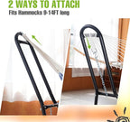 Zupapa 2 Person Steel Hammock Stand 550 lb Capacity, Portable Hammock Frame Stand Heavy Duty for 9 to 14Feet Hammocks, Carry Bag Included, Black