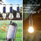 Solar Camping Lights Outdoor Waterproof - 3 Mode Portable LED Lantern with Solar/USB Charging, Hanging Hook for Camping, Hiking, Emergency, Backpacking, Tents (Tapered)