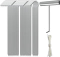 AAGUT Tent Stakes, Tent Stake Metal Garden Edging Fence Hooks Yard Camping Stake Heavy Duty Galvanized 9 Inch (9 Inch Tent Stakes KIT, 25)