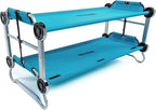 Disc-O-Bed Youth Double Cot Kid-O-Bunk, Modular for Bunk Beds, Dual Cots, or Bench with 2 Carry Bags for Portable Transport