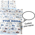 Personalized Toddler Nap Mat for Preschool, Custom Name Kids Sleeping Bag for Daycare, Kindergarten Roll Up Sleeping Mat with Removable Pillow and Soft Blanket, Fun Themes for Boys & Girls