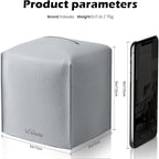 Tissue Box Cover, Tclouda, Modern PU Leather Square Tissue Box Holder for Creative Decorative, 2 Pack, Ideal for Bathrooms/Office/Car/Nightstand/Outdoor Tent/Dining Table, 5"X5"X5", Double Gray