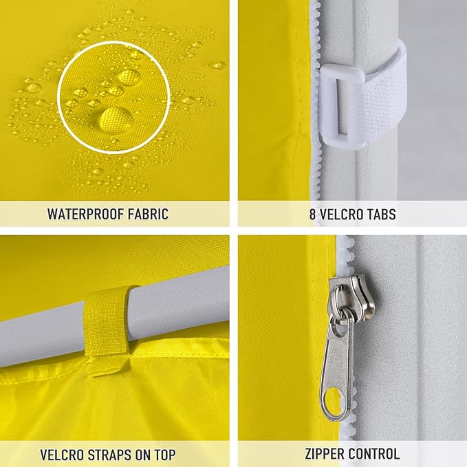COOSHADE Instant Canopy SunWall 10x10 Canopy SideWall for Pop up Canopy Tent, 1 Pack Sidewall Only, Yellow