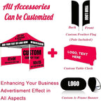 Custom Canopy Tent 10x15 with Logo, Personalized Pop Up Vendor Tent Business Tents for Trade Show Events Advertising, Nano Fabric Water Repellent Heavy Duty