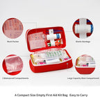 Portable Empty First Aid Kit Bag, Travel Medicine Pouch, Small Medical Bag (2 Pieces Red)