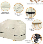 NettyPro Griddle Cover for Blackstone 36 inch Griddle Waterproof Heavy Duty 4 Burner Flat Top Gas Grill Cover for Blackstone 36" Griddle Cooking Station and Camp Chef FTG600, Beige