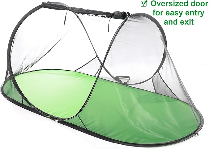 SANSBUG Bug Tent for One Person (Instant Pop up, Strong No-See-um Mesh, Poly Floor)