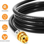 GasSaf 10FT Propane Hose, Propane Adapter Hose 1lb to 20lb Connection, Propane Tank Hose Suitable for Weber Q Grills, Blackstone Griddles, Coleman Stoves, Mr Heater Buddy & More