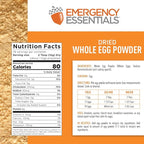 Emergency Essentials, Dried Whole Egg Powder, Emergency Food Supply, High-Protein Survival Food, 33-oz. Large Can, 10-Year Shelf Life