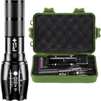 PeakPlus Rechargeable Tactical Flashlight LFX1000 (Rechargeable Battery and Charger Included) - High Lumens LED, Super Bright, Zoomable, 5 Modes, Water Resistant - Best Camping, Emergency Flashlights