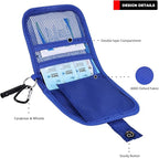 Mini First Aid Kit - 137 Piece Small Emergency Medical Kit for Home, Car, Travel, Camping & Outdoor Activities (Blue)