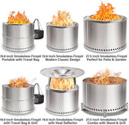 HGD 20 Inch Smokeless Fire Pit Outdoor, Stainless Steel Wood Burning Firepit with Secondary Combustion, Backyard Patio Stove for Garden, BBQ & Bonfire