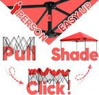 Sekey 10x10 Instant Pop Up Canopy – One Push Setup Easy Up Gazebo; 99% UV Blocking Sun Shade; Waterproof & Wind Proof with Weight Bags; for Commercial Outdoor Events, Camping, Beach, Parties