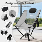 High-Back Folding Chair for Indoor & Outdoor Use — Comfortable High-Back Support, Easy One-Piece Setup, Stable Aluminum Frame, Portable Chair for Backyard, Camping & Everyday Relaxation