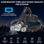 Headlamp, USB Rechargeable LED Head Lamp, 1200 Lumens Super Brightest 4 Modes Head Lamp for Adults Zoom Waterproof IPX4 Headlight, 90°Angle Adjustable Head Lights for Outdoor Camping Hunting