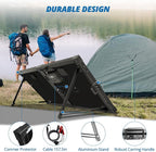 ACOPOWER 100Watt 12 Volt Portable Solar Panel with Waterproof 20A Charger Controller Foldable Solar Panel Kit Monocrystalline for Camping, RV, Black