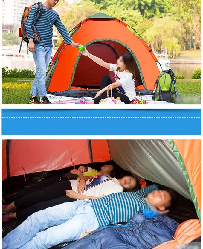 GeRRiT Tent 3-4 Person Outdoor Camping Tent Automatic Tent Family Waterproof Anti UV Easy Open Camp Hiking Tents Sun Shade Yurt