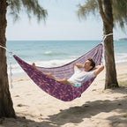 Art Trees Camping Hammock with Tree Straps Cloth Hammock for Camping Travel Accessories