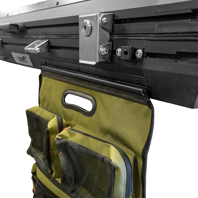 Utility Hanger - Camping Supplies Storage, Hanger for Awnings or Roof Top Tents, 6 Zippered Pockets