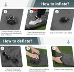 Elegear CumbreX Double Sleeping Pad for Camping, 4.7" Ultra-Thick Inflatable Camping Sleeping Pad 2 Person with Built-in Foot Pump, Portable Camping Sleeping Mat for Backpacking Hiking Tent, Gray Full
