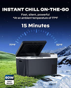 Marsail 12 Volt Car Refrigerator, 24QT Electric Cooler, Portable Car Fridge with Battery Power Option, 12/24V DC and 110-240V AC for Truck, RV, SUV, Travel, Camping, Road Trips -4°F to +68°F