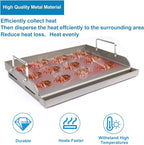 Griddle for Gas Grill Metal Cooking Griddle Pan for Outdoor Gas Grill, 17" x13" Flat Top Plate Skillet Pan Teppanyaki Insert for Weber Charbroil Camp Chef and Charcoal