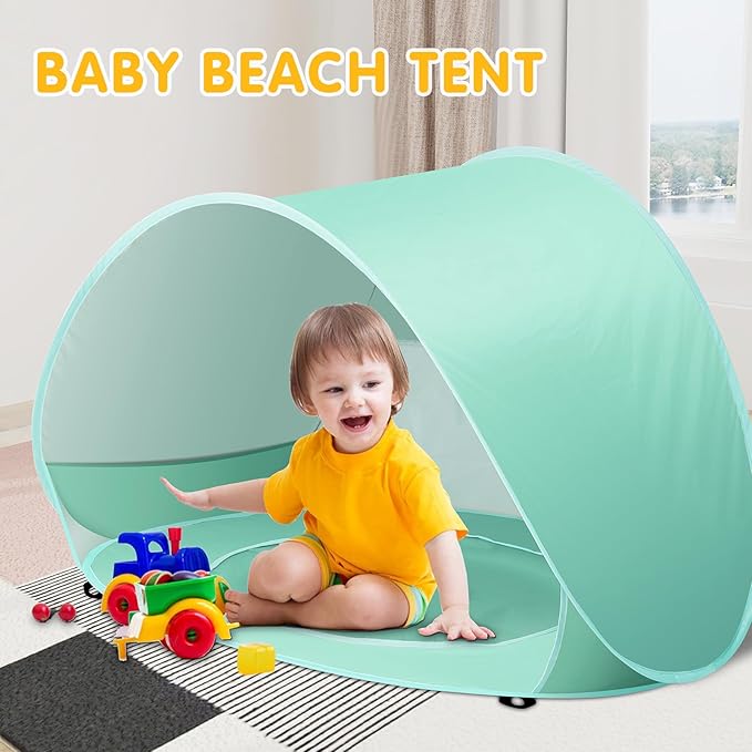 Baby Beach Tent Pop Up Beach Tents Baby Tent for Beach, Portable Shade Pool UV Protection Sun Shelter for Infant