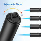 Torch Lighters 6 Inch Refillable Jet Flame Butane Lighters with Visible Fuel Window, Portable Long Lighter for Candle Grill Fireplace Camping BBQ. 2 Pack (Not Prefilled)