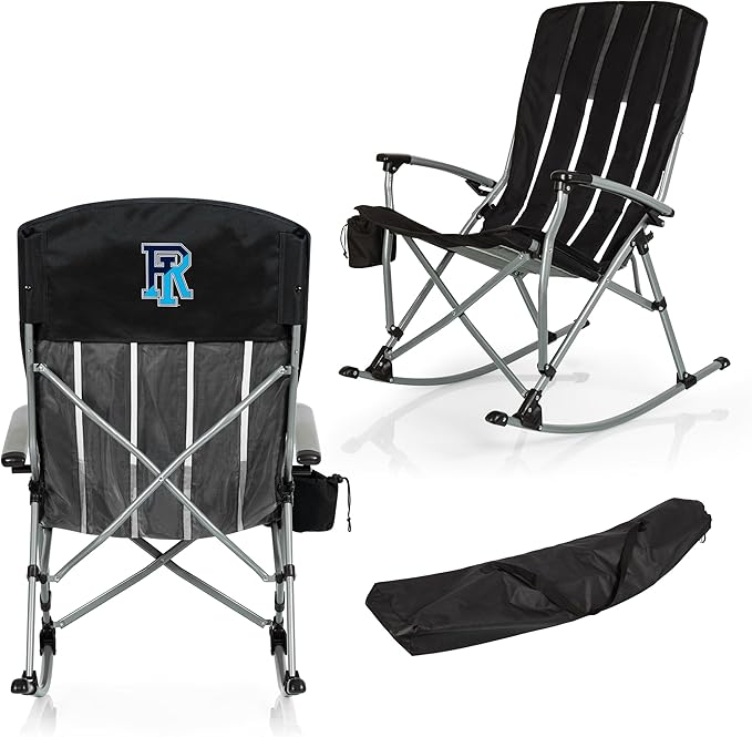 Picnic TIME NCAA Unisex-Adult NCAA Outdoor Rocking Camp Chair, XL Heavy Duty Camping Chair for Adults