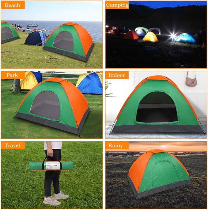 Camping Tent Dome Tent for Camping, Lightweight Portable Backpacking Tent, Family Dome Tent Small Easy Set Up Shelter Outdoor Camping Accessories for Camping, Hiking, Mountaineering or Beach