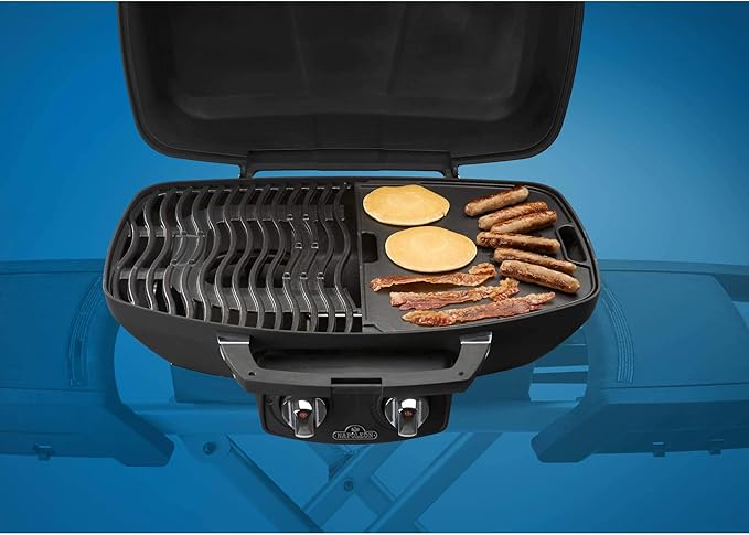 Napoleon Cast Iron Reversible Griddle - Fits All TravelQ 285 Series Portable Grills, Non-Stick, Carry Handle