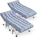 XXL Camping Cots 2 Pack Extra Large Sleeping cots with Comfortable Mattress Oversize Camping Bed for Adults Cots Include Carry Bag for Adults Portable Cot Easy to Set Up Indoor Outdoor Office Nap