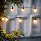 ZJOJO LED Outdoor String Lights,100FT Outdoor Lights for Patio with 32 Shatterproof Bulbs, 2700K Dimmable Waterproof Globe LED Patio Light Lights for Outside Christmas Backyard Bistro Porch Garden